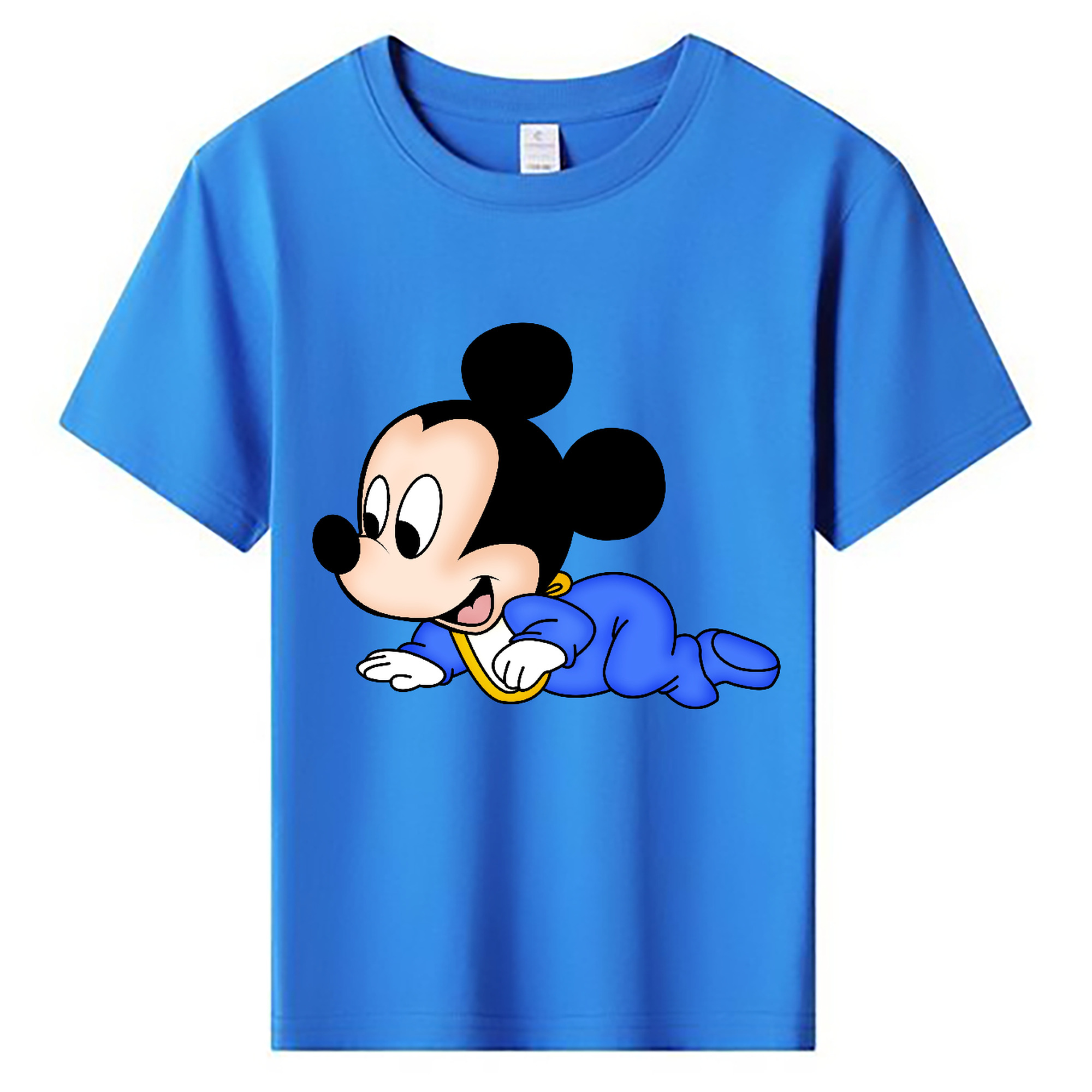 ミッキーマウス Mickey Mouse 綿100％キッズTシャツ（フロントプリント）